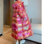 Rsslyn Red Colorful Glossy Parka for Women Winter Hooded Coats Fashion Coats