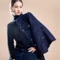Rsslyn Fashion Turtleneck Winter Coats Navy Blue Coats for Women Navy Blue Blazers