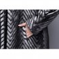 Rsslyn Fashion Coats Black Long Overcoats for Women Free Brand Brooch