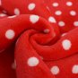 Rsslyn Double Layer Coral Fleece Sherpa 130cm x 160cm Polka Dot Winter Throw Blanket