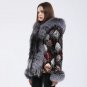 Rsslyn Luxury Jackets for Women Sequined Parka with Real Fox Fur