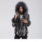 Rsslyn Luxury Jackets for Women Sequined Parka with Real Fox Fur
