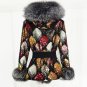 Rsslyn Luxury Jackets for Women Sequined Parka with Real Fox Fur
