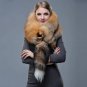 Rsslyn Natural Big Fox Fur for Fox Lady Brown-Red Color Fox