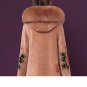 Rsslyn High-Quality Brown Coats for Women Hooded Overcoats Faux Mink Hair