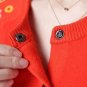 Rsslyn Basic Orange Cardigan for Women Orange Sweaters Orange Tops for Women