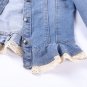 Rsslyn Crop Denim Jackets with Ruffle Bottom