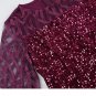 Rsslyn Burgundy Party Dress for Plus Size Women Fashion Sequined Dresses