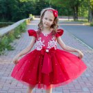 Rsslyn Affordable Christmas Dresses for Toddler Girls Matching Headband Red Dress for Girls