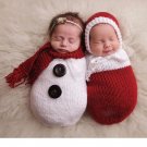 Rsslyn 2pcs/SET Newborn Twin Christmas Babies Christmas Props Baby Shower Gift Snowman