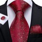 Rsslyn 3pcs/SET Christmas Neckties,Cuff Link and Hanky 100% Silk Ties