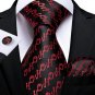 Rsslyn 3pcs/SET Christmas Neckties,Cuff Link and Hanky 100% Silk Ties