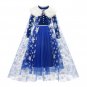 Rsslyn 6pcs/Set Fashion Royal Blue Dress Toddler Girls Costume for Christmas Pageant Show