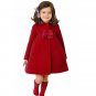 Rsslyn Christmas Trench Coats for Girls Warm Red Wool Red Dress for Girls Coats