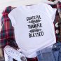 Rsslyn Black T-Shirt Grateful Thankful Blessed Tees for Teenage Girls and Womens Fashion Shirts