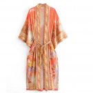 Rsslyn Thanksgiving Robes Inside Hotel Swimming Robe Bohemia Orange Mermaid Flower Mermaid Print