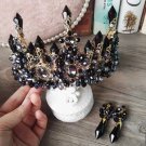 Rsslyn High-Quality Black Crowns for Women Black Luxury Crystal Crowns Black Headpiece