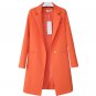 Rsslyn Orange Jackets Warm Orange Blazers Women Thick Long Winter Jackets