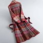 Rsslyn Autumn Trenchcoats for Women High-Quality Thanksgiving Coat Plaid Overcoat Plus Size Clothes