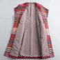Rsslyn Autumn Trenchcoats for Women High-Quality Thanksgiving Coat Plaid Overcoat Plus Size Clothes