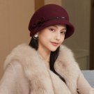 Rsslyn New Fedora Hats Burgundy Cloche High-Quality Fashion Boater Hats for Women