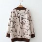 Rsslyn Flexible Sweaters with Cat Print