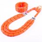 Rsslyn Chunky Orange Bib Statement Jewelry Set Orange Choker Bangle Matching Orange Earrings