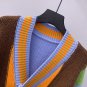 Rsslyn Autumn Stripes Season Fashion Cropped Sweaters for Women Crop Cardigan for Teenage Girls