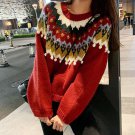 Rsslyn Christmas Sweater with Tassel Pompom Plus Sizes Zigzag Pattern Crop Sweater