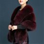 Rsslyn Off White Poncho Grade AAA Fur Popular Shawl for Christmas Wedding Shoulder Wraps