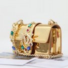 Rsslyn Luxury Brand Bags Golden Two Swallow Symbol Free Brooch