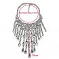 Rsslyn Christmas Choker Necklace Hanging Crystal Beads Multicolor Bib for Women