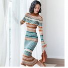 Rsslyn Thanksgiving Sweater Dress Teenage Girls Striped Sweaters for Women Fashion Stripe Dresses