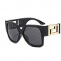 Rsslyn Fashion Brand Sunglasses for Men and Women Oversized Black Sunglasses