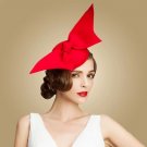 Rsslyn Sassy Christmas Fascinator Pretty Red Headpiece for Christmas