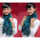 Rsslyn Fashion Peacock Scarves Real Rabbit Fur Winter Scarf High Top Quality Scarfs