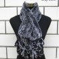 Rsslyn Thanksgiving Scarves High-Quality Gift Winter Peacock Scarf Neck Warmer Real Rabbit Fur