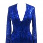 Rsslyn Luxury Christmas Dress Sequined Floor Length Royal Blue Dresses Bridesmaids Mermaid Dresses