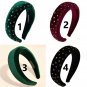 Rsslyn Christmas Green Diamond Headbands for Women Large Headbands