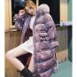 Rsslyn Shimmering Lavander Christmas Hooded Parka Plus Size Winter Coats Fashion Big Parkas