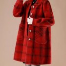 Rsslyn Fashion Christmas Jackets Plaid Jackets for Women Plus Sizes Winter Red Coats