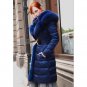 Rsslyn Christmas Parkas High-Quality Royal Blue Parkas for Women Glamorous Hooded Overcoats
