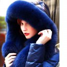 Rsslyn Fashion Royal Blue Parkas Sizes S-3XL Big Large Parkas for Winter Birthday Gift