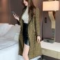 Rsslyn Slim Coats New Tweed Fashion Coats Green Overcoats for Elegant Women