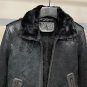 Rsslyn Thanksgiving Black Jackets for Men Black Fur Bikers Large Sizes Plus Sizes Winter Jacket