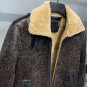 Rsslyn Thanksgiving Black Jackets for Men Black Fur Bikers Large Sizes Plus Sizes Winter Jacket