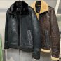 Rsslyn Thanksgiving Black Jackets for Men Black Fur Bikers Large Sizes Plus Sizes Winter Jacket