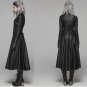 Rsslyn Medieval Leather Trench Coats for Women Gothic Style Adjustable Laces