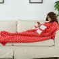 Rsslyn Merry Christmas Red Polka Dot Blanket Coral Fleece Christmas Gift Sweater Blanket