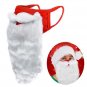 Rsslyn 2pcs/SET Christmas Masks with Fake Beard Red Facemask for Fun